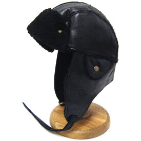 【エントリーでポイント5倍】防寒 帽子 メンズ レザー調 フライトキャップ 冬 裏ボア 2way パイロットキャップ 金具ベルト knit-1362 フェイクレザー 耳あて付き 帽子 レディース 暖かい トラッパー 飛行帽 ワイルド 男女兼用 寒さ対策 プレゼント 即納【メール便送料無料】