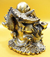 龍銅製開運風水祥龍布袋様像七福神開運風水龍置物新品BuddhaMaitreyaLoongDragon竜リュウ威龍彩雲通販楽天スーパーSALE期間中50%OFFポイント20倍
