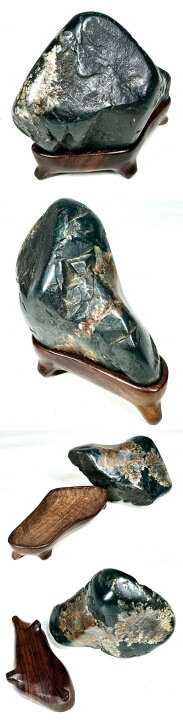 楽天市場】【送料無料】菊花石 鑑賞石 (産地/ 根尾 赤倉山) 唐木台  