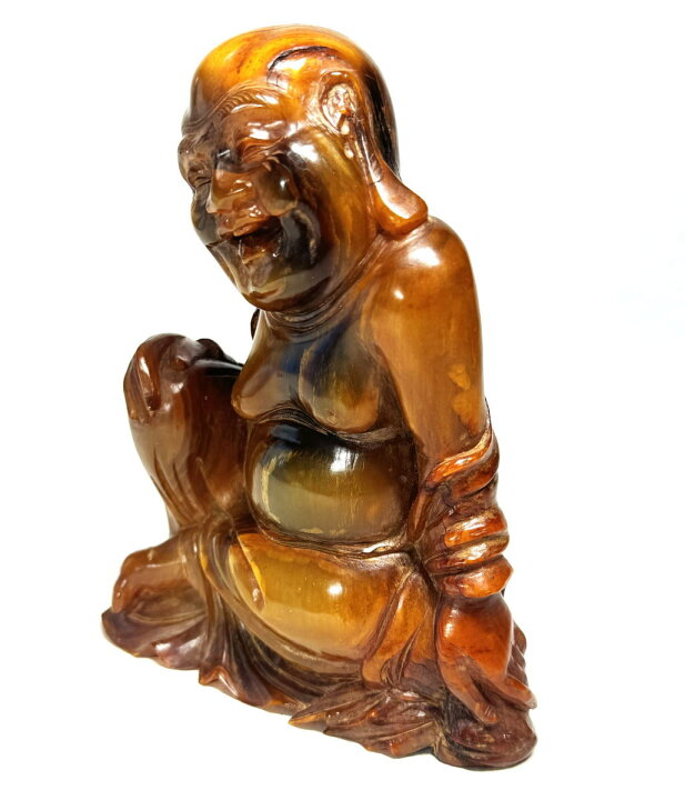 楽天市場】【送料無料】某寺院買取品 時代物古牛角手彫り布袋様座像明 