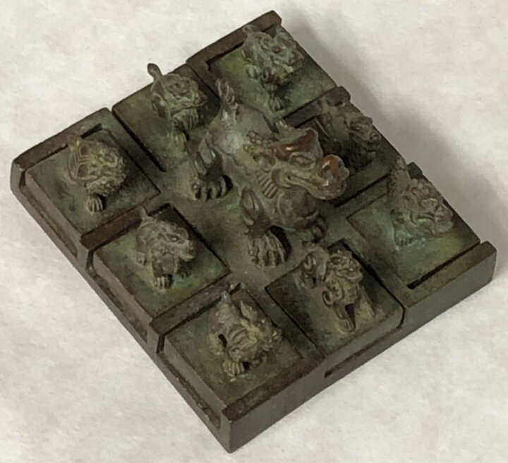 楽天市場】【送料無料】古青銅珍獣鈕印 9点龍 麒麟 龍亀 睚眦 貔貅四神 