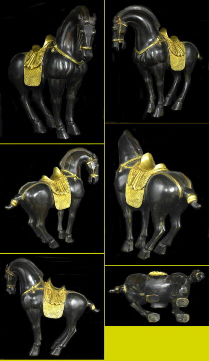 楽天市場】【送料無料】古銅 鍍金 銅流金 宝馬古美術 十二支置物希少  