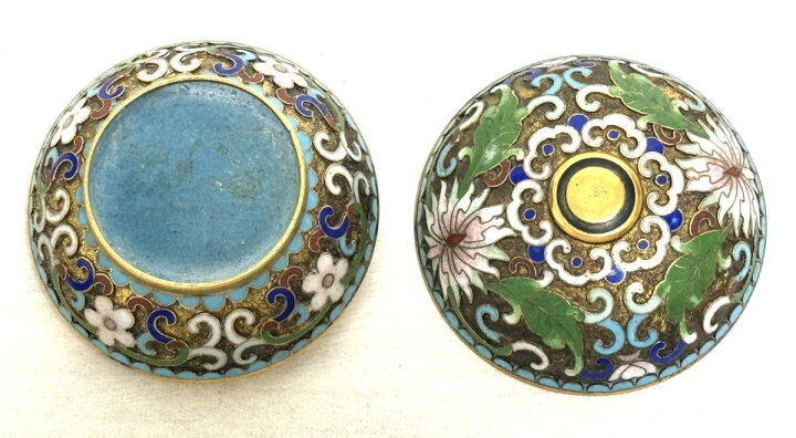 楽天市場】【送料無料】景泰藍花卉紋香合 七宝焼琺琅彩 中国美術 中国  