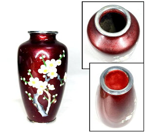 【送料無料】時代物 七宝焼 花瓶 年代珍品古美術 ウブ品 入手困難日本骨董 (旧家蔵出し)威龍彩雲通販