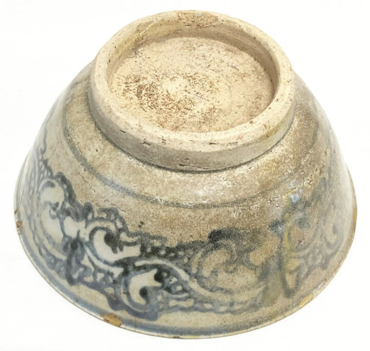 楽天市場】【送料無料】明時代 安南 古染付唐草紋様茶碗 伝世品焼物箱  