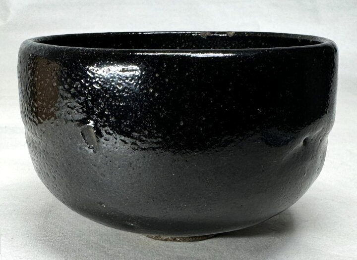 楽天市場】【送料無料】江戸時代後期 紫野焼鶴亭 黒楽茶碗 共箱時代物 