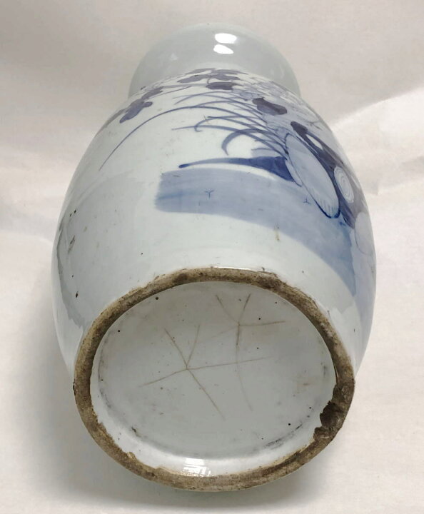 楽天市場】【送料無料】清時代中期 古染付牡丹花鳥紋様 大花瓶伝世品 