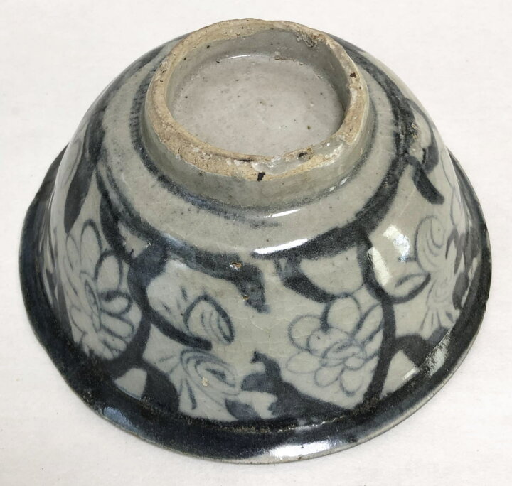 楽天市場】【送料無料】明時代 古染付唐草紋様茶碗 伝世品焼物青花