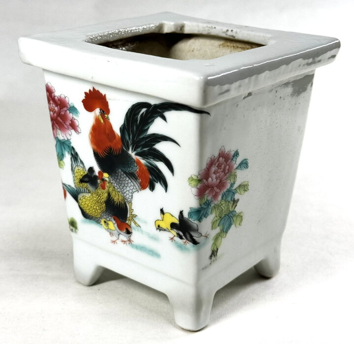 楽天市場】【送料無料】清 粉彩四角鉢 歴史唐物琺瑯彩 伝世品焼物 ウブ 