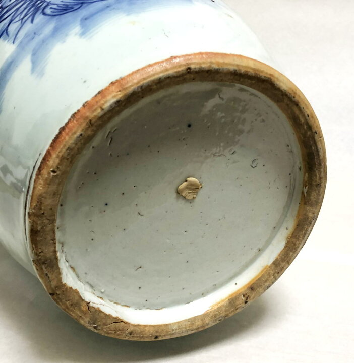 楽天市場】【送料無料】清時代中期 古染付牡丹花鳥紋様 磁器大花瓶文物 