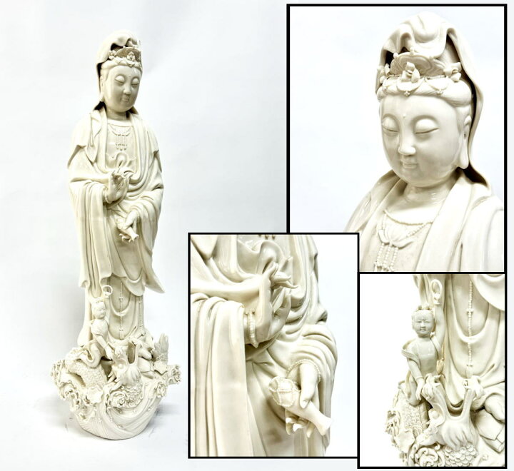 楽天市場】【送料無料】徳化窯 観音様・ナーザ復讐龍王立像特大 約7.9 
