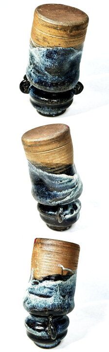 楽天市場】【送料無料】古唐津 発掘二度窯斑唐津双耳花瓶花器 生け花  