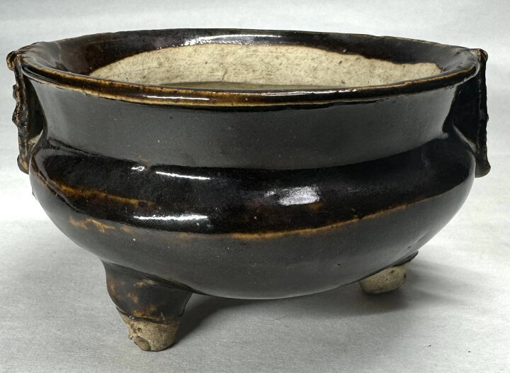 楽天市場】【送料無料】宋時代 吉州窯 黒釉磁珍獣双耳三足香炉文物商店 