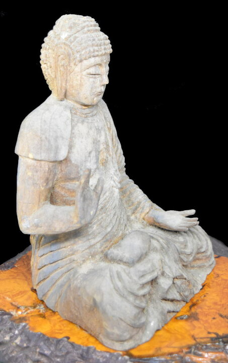 楽天市場】【送料無料】古美術釈迦様像 Buddha 木彫り 置物釈迦如来 古 