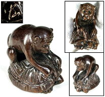 楽天市場】根付 亀（彫刻｜アート・美術品・骨董品・民芸品）：ホビー 