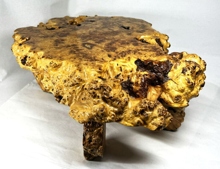 楽天市場】【送料無料】瘤杢 葡萄杢 唐木 満鬼面紋黄花梨花台 約7.7kg 