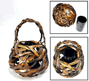 【送料無料】竹編 斑竹 花籠 日本古玩華道 入手困難 骨董 古美術コレクション (旧家蔵出し) 威龍彩雲通販