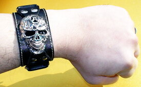 髑髏 リストバンドSkull braceletその他の雑貨 小物 新品レディースブレスレットメンズブレスレット男女兼用 威龍彩雲