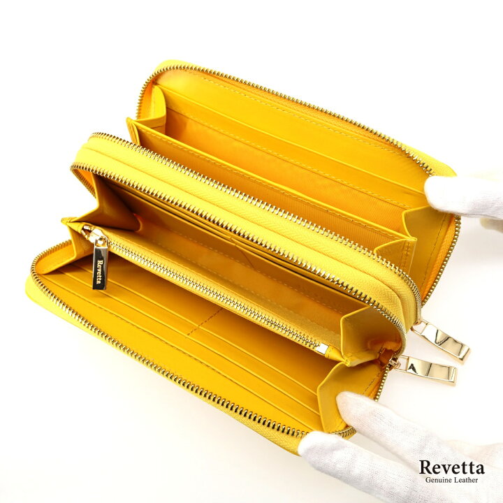 楽天市場】[Revetta]エイ革 長財布 ダブルラウンドファスナー 