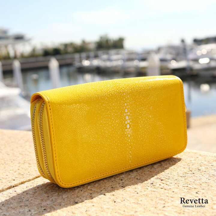 楽天市場】[Revetta]エイ革 長財布 ダブルラウンドファスナー 