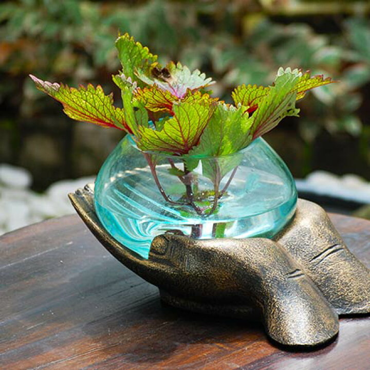 楽天市場 リブラン cm 水鉢 花瓶 花器 テラリウム 水槽 オブジェ ガラス プランター フラワーベイス フラワーベース フラワーボウル ボタニカル エスニック インテリア おしゃれ 小物 バリ雑貨 ホテル 旅館 新築祝い 引っ越し祝い おしゃれ照明のアイランドスタイル