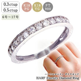 【在庫即納/受注生産可】ハーフエタニティ ハーフエタニティリング ダイヤ リング ダイヤモンド k18 プラチナ レール留め ダイヤモンドリング 指輪 ふちあり フチ ゴールド シンプル カジュアル 記念 誕生日 定番 プレゼント SSS