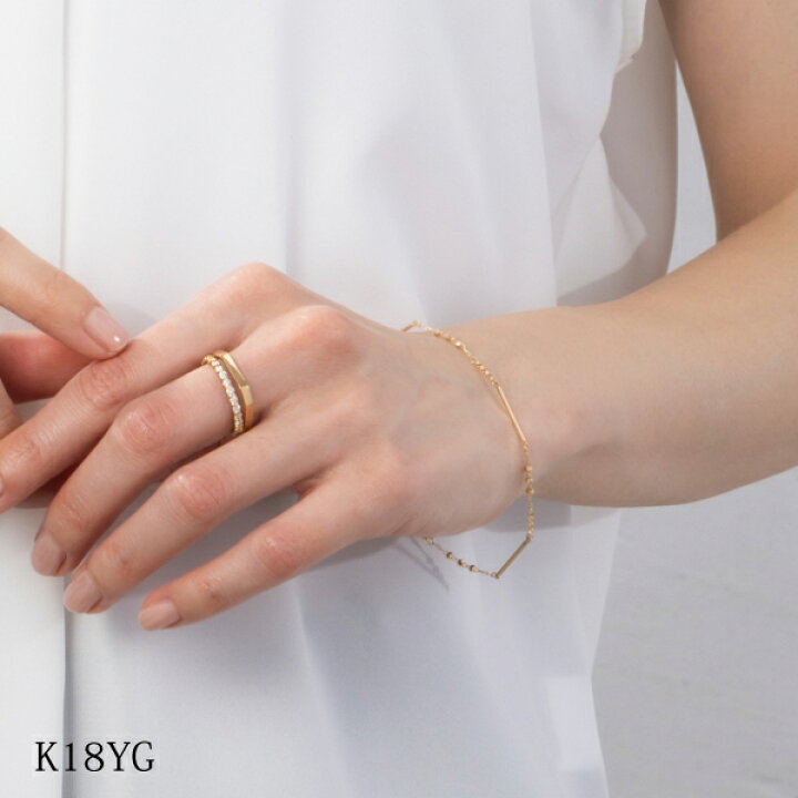楽天市場】ブレスレット ゴールド プラチナ 18k 18金 K18 レディース 