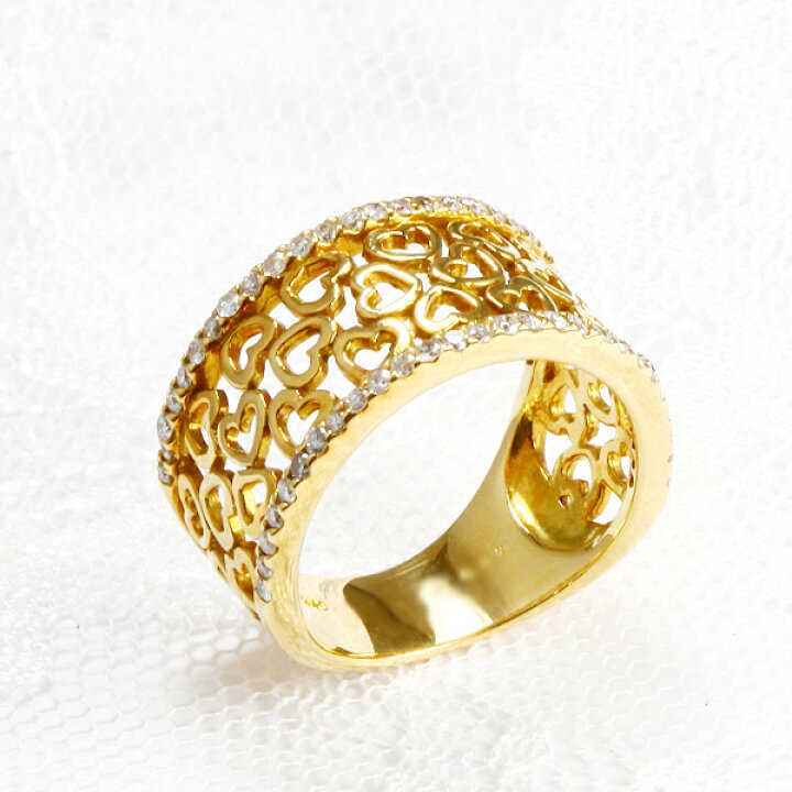 楽天市場】ダイヤモンド ダイヤモンドリング 指輪 18金 18k ハート 