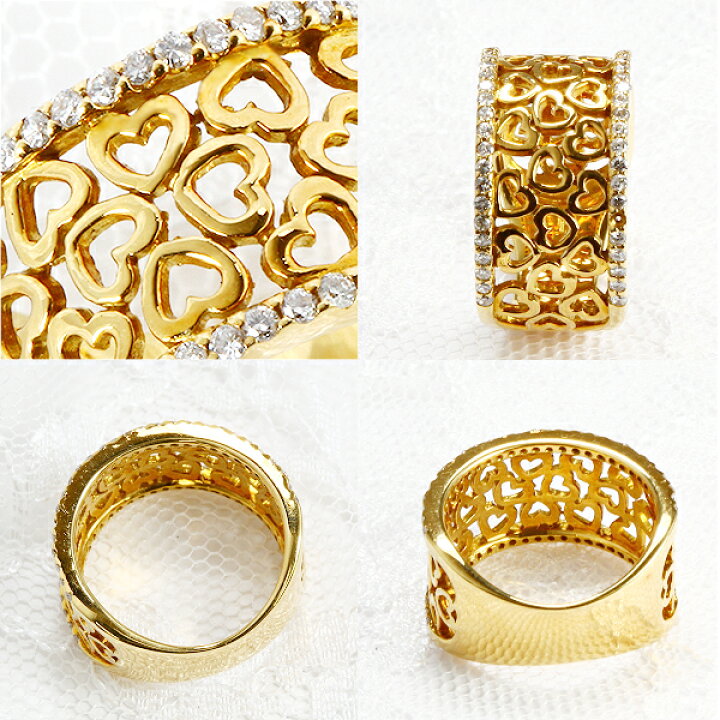 楽天市場】ダイヤモンド ダイヤモンドリング 指輪 18金 18k ハート 