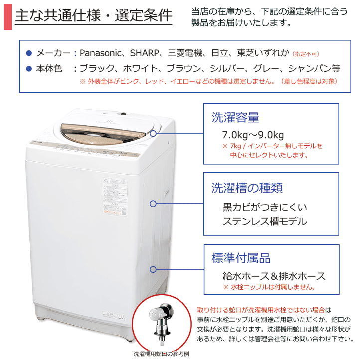 楽天市場】【中古/搬入付き/長期90日保証】 全自動洗濯機 7kg 楽天市場】【中古/搬入付き/長期90日保証】 全自動洗濯機 7kg