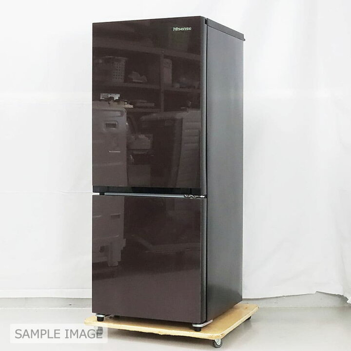ハイセンス 冷蔵庫 154L 2021年製 HR-G1501EM ミラー ブラック 2ドア 