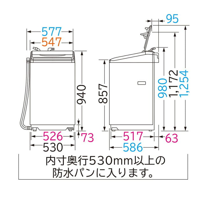 楽天市場】【中古/屋内搬入付き】日立 洗濯機 7.0kg BW-V70FE8 20-21年 