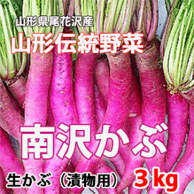 かぶら 送料無料 【 山形 伝統野菜 南沢かぶ （ 赤かぶ ） 生かぶら 3kg 送料無料 】 かぶ カブ 山形 伝統野菜 南沢カブ 次年子 蕪 尾花沢 農産物 ポイント消化 100円 300円 500円