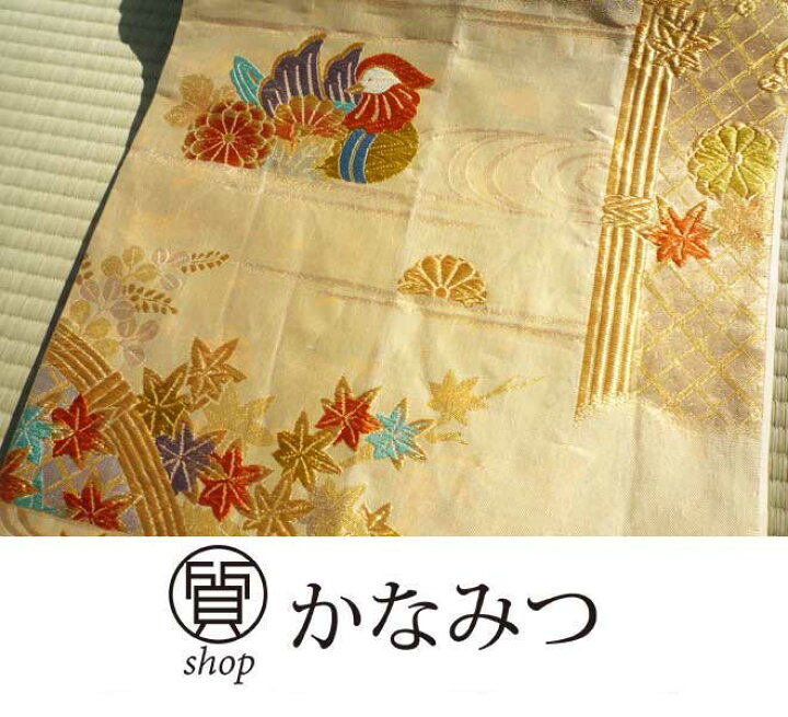 楽天市場】袋帯 リサイクル 正絹 金色 フォーマル 礼装用 鳥 花 紅葉  