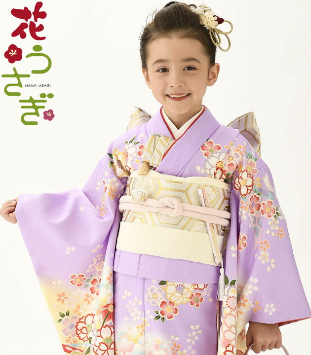 楽天市場】七五三 着物 7歳 女の子 着物フルセット 花うさぎ ブランド 