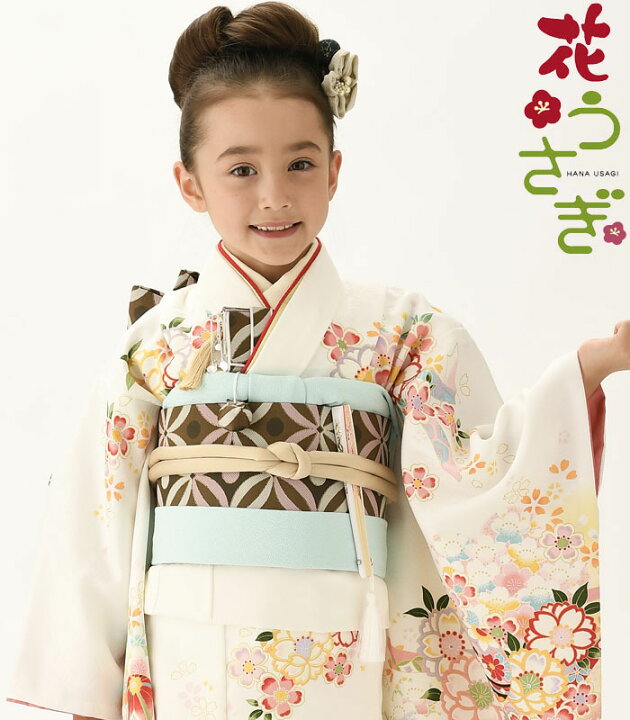 楽天市場】七五三 着物 7歳 女の子 着物フルセット 花うさぎ ブランド 