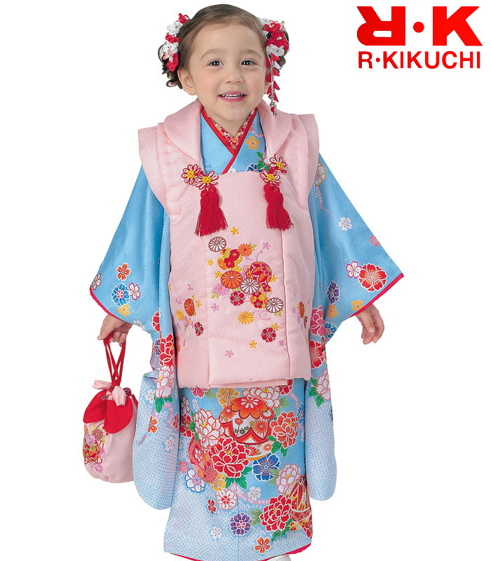 七五三 着物 3歳 女の子 被布セット RK リョウコキクチ ブランド 9 2020年新作 販売 購入 | KIDSKIMONOYUUKA