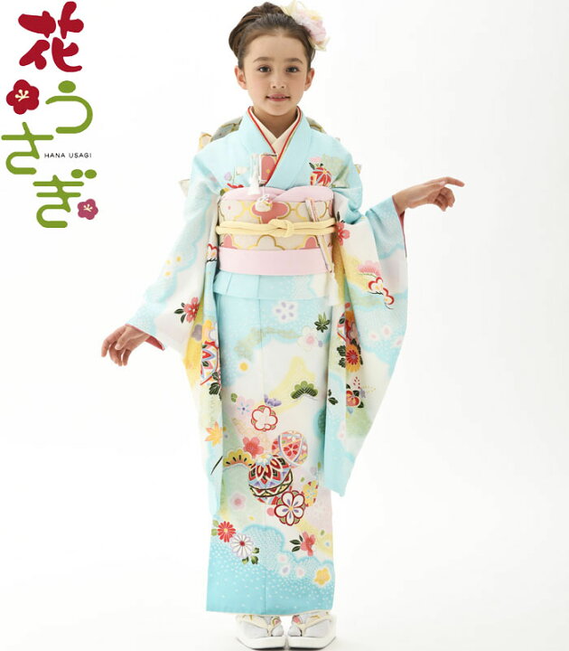 楽天市場】七五三 着物 7歳 女の子 着物フルセット 花うさぎ ブランド 