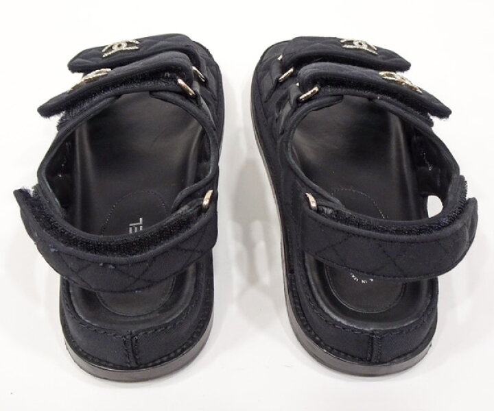 楽天市場】【質コニシ】【CHANEL/シャネル】ベンクロサンダル フラット 