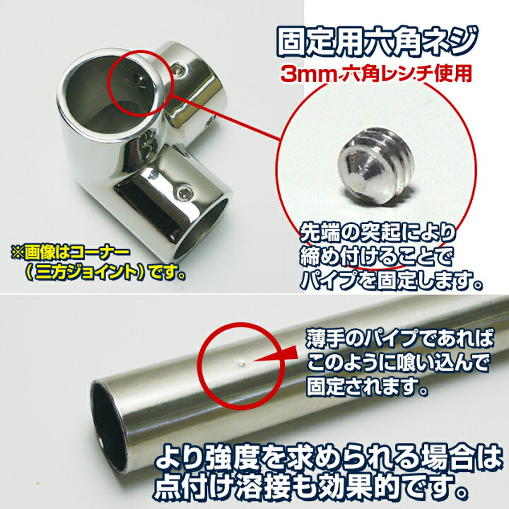 楽天市場】SUS316 ステンレス 22mm パイプ ジョイント T継ぎ クランプ 