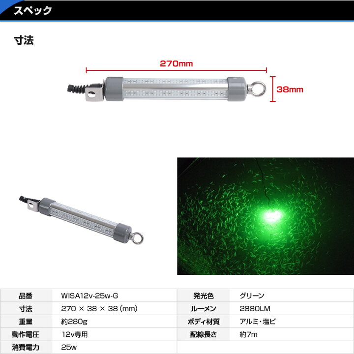円 クリスマス特集22 集魚灯 集魚ライト 水中集魚灯 1000w Ac100v 30mケーブル