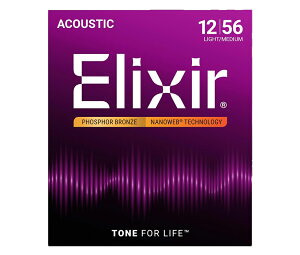 �A�R�[�X�e�B�b�N�� Elixir NANOWEB Coating Phosphor Bronze Light-Medium [��������!]�ysmtb-TK�z