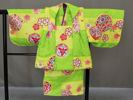 日本製　手縫いの一ツ身　ベビー用着物と被布コート　当店オリジナル着物と被布　A0001-03