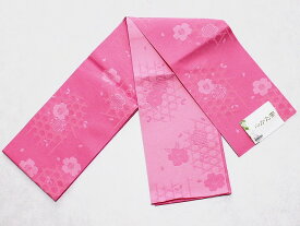 女性用浴衣帯　ゆかた単衣帯　日本製　洗える浴衣帯　D・M便送料無料　ピンク色のゆかた帯　B8476-05