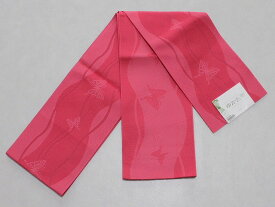 女性用浴衣帯　ゆかた単衣帯　日本製　洗える浴衣帯　D・M便送料無料　ピンク色のゆかた帯　B8476-28