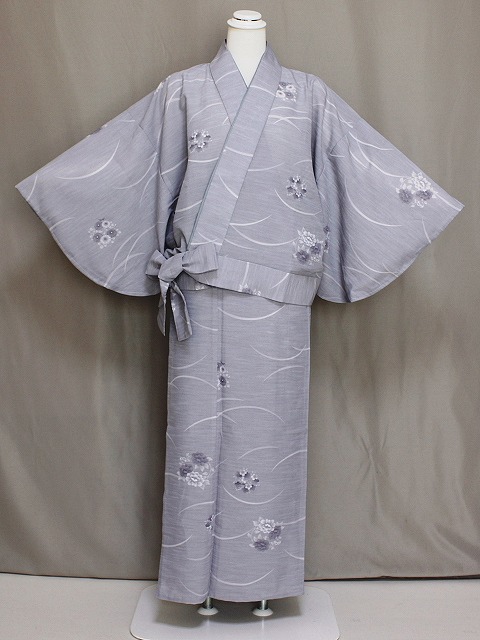 紗の二部式着物 G6550-02L Ｌサイズ 夏のきもの 洗える紗の着物 夏用の二部式きもの 仕立上がり夏用二部式