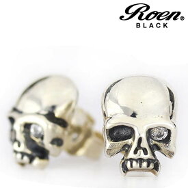 Roen BLACK/ロエンブラック スタッドピアス シルバー925 スカル メンズアクセサリー/正規ライセンス品