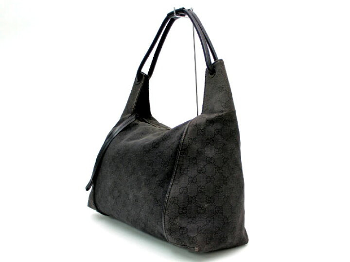 楽天市場】グッチ GUCCI ショルダーバッグ 黒 キャンバス レザー 中古 