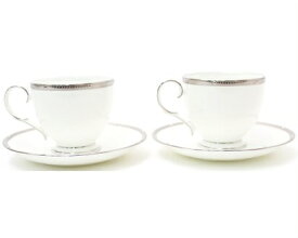 ノリタケ Noritake ロシェルプラチナ ペア カップ＆ソーサー 中古