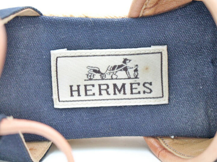 楽天市場】エルメス HERMES エスパドリーユ サンダル サイズ38 24.5cm 